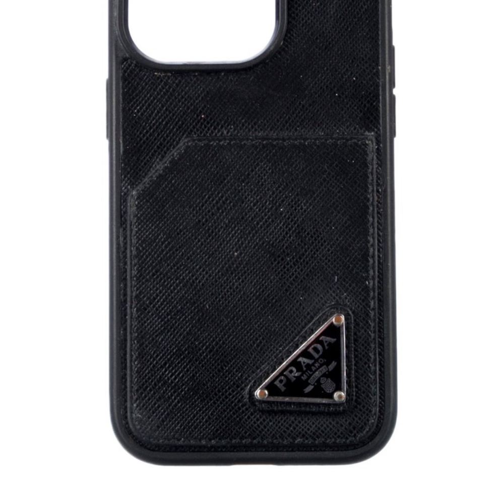 Prada Black iPhone Card Pocket Phone Case for Series 13 or 14